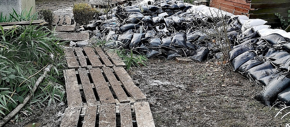 Unterstützung gegen das Hochwasser in Wolfenbüttel